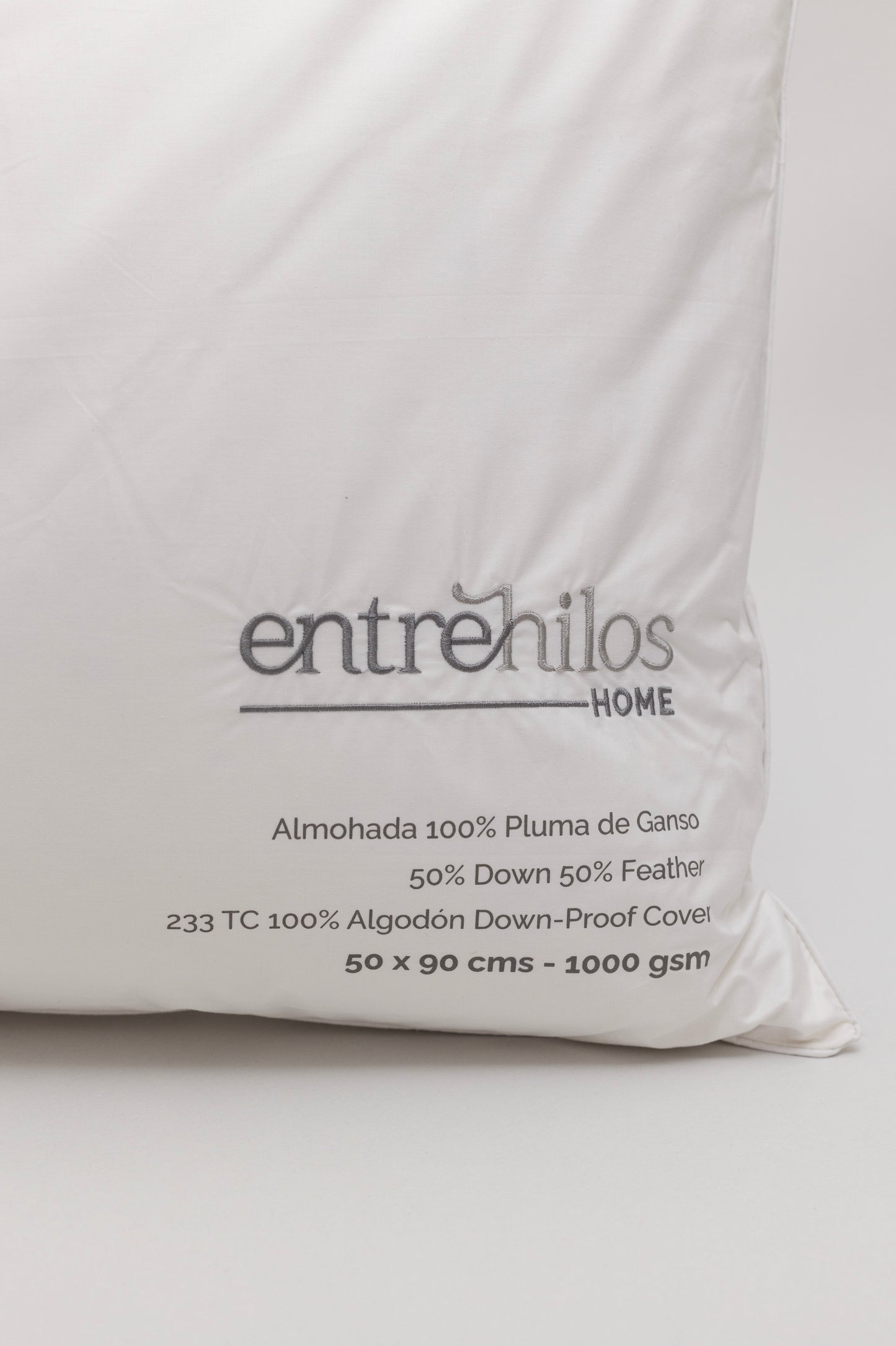 Relleno Almohadón 100% Pluma de Ganso 50x90