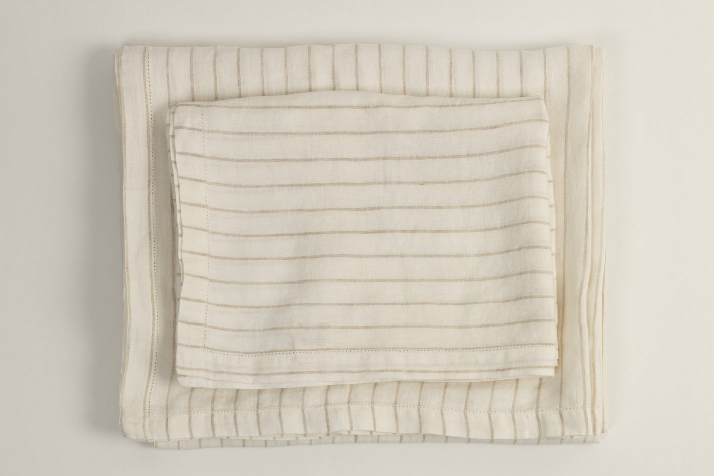 Individual Lino Vainilla Lineas