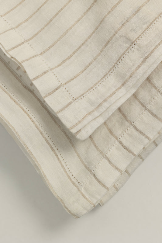 Individual Lino Vainilla Lineas