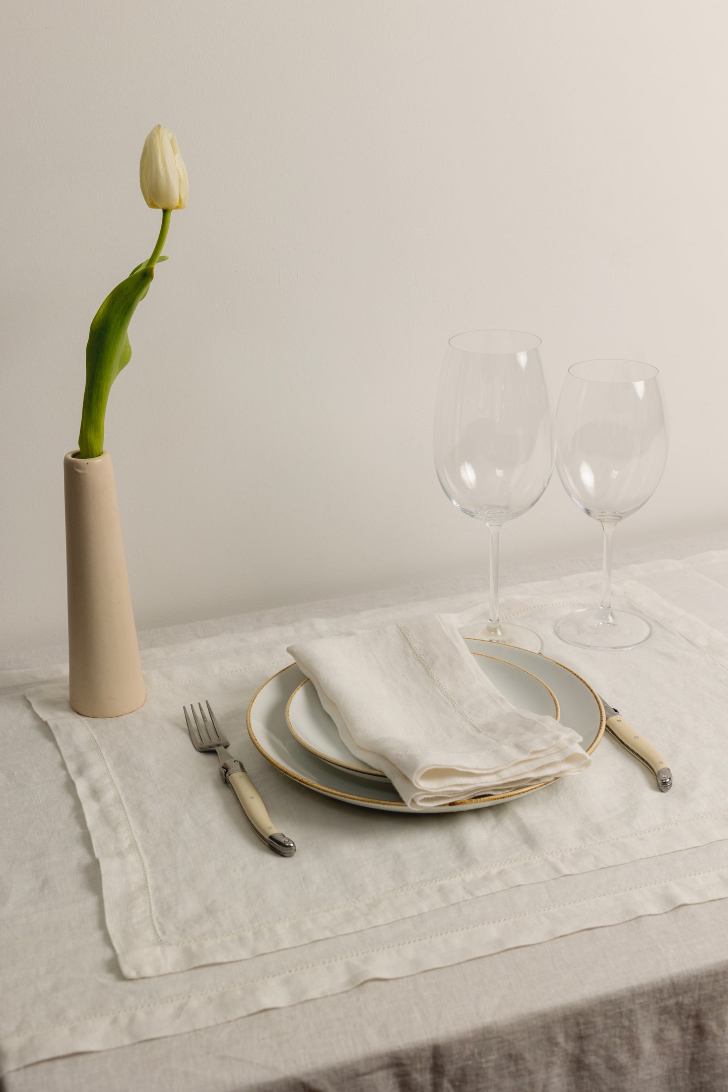 Mantel Lino Vainilla Off White