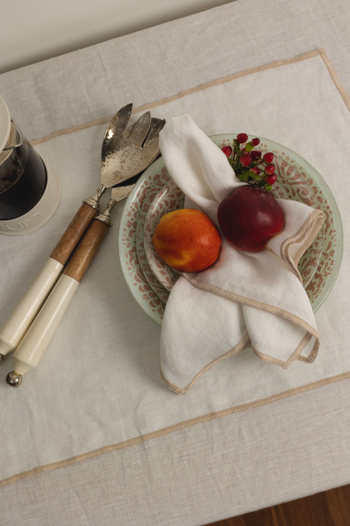 Mantel Lino Vainilla Off White