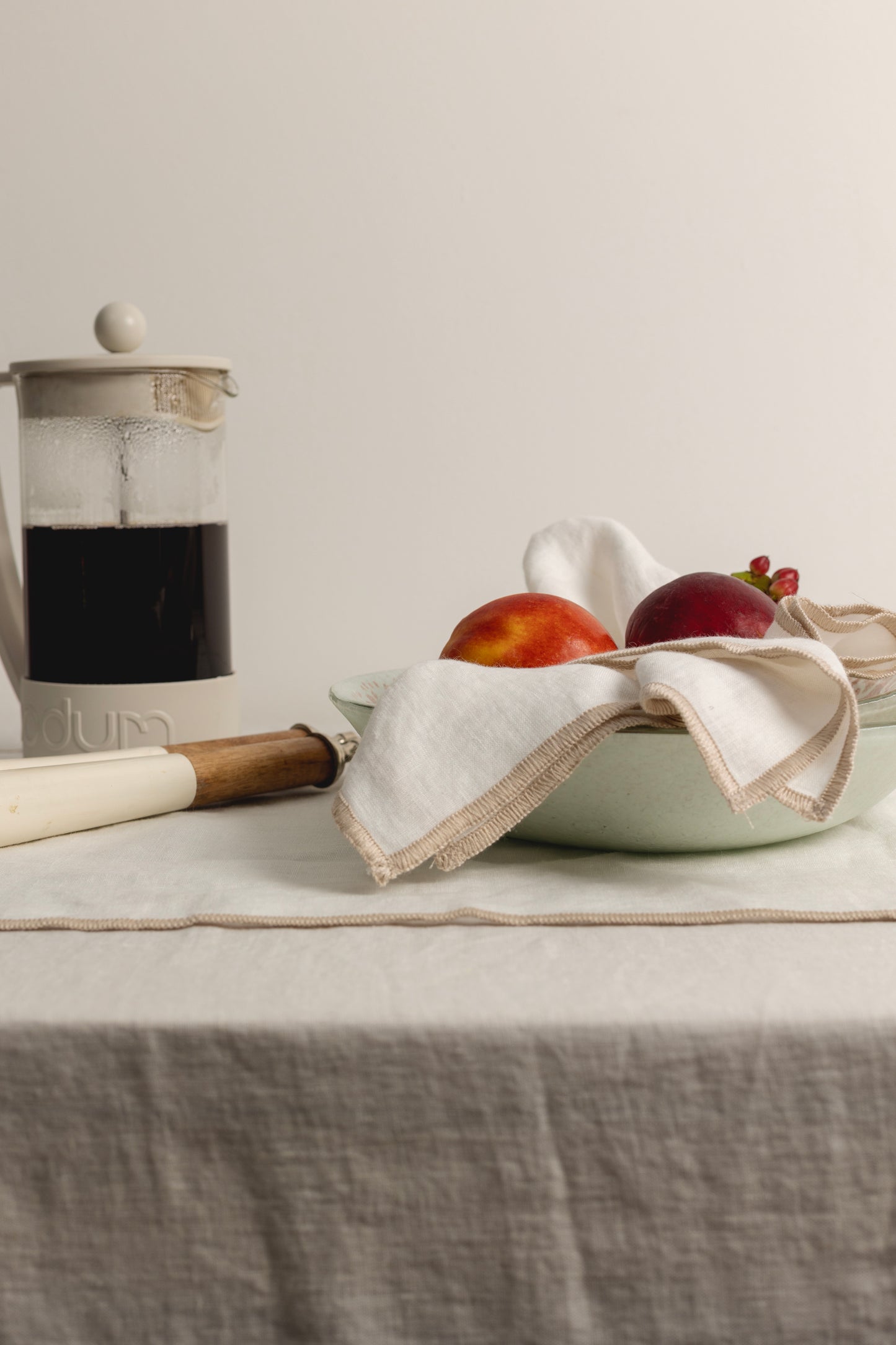 Mantel Lino Vainilla Off White