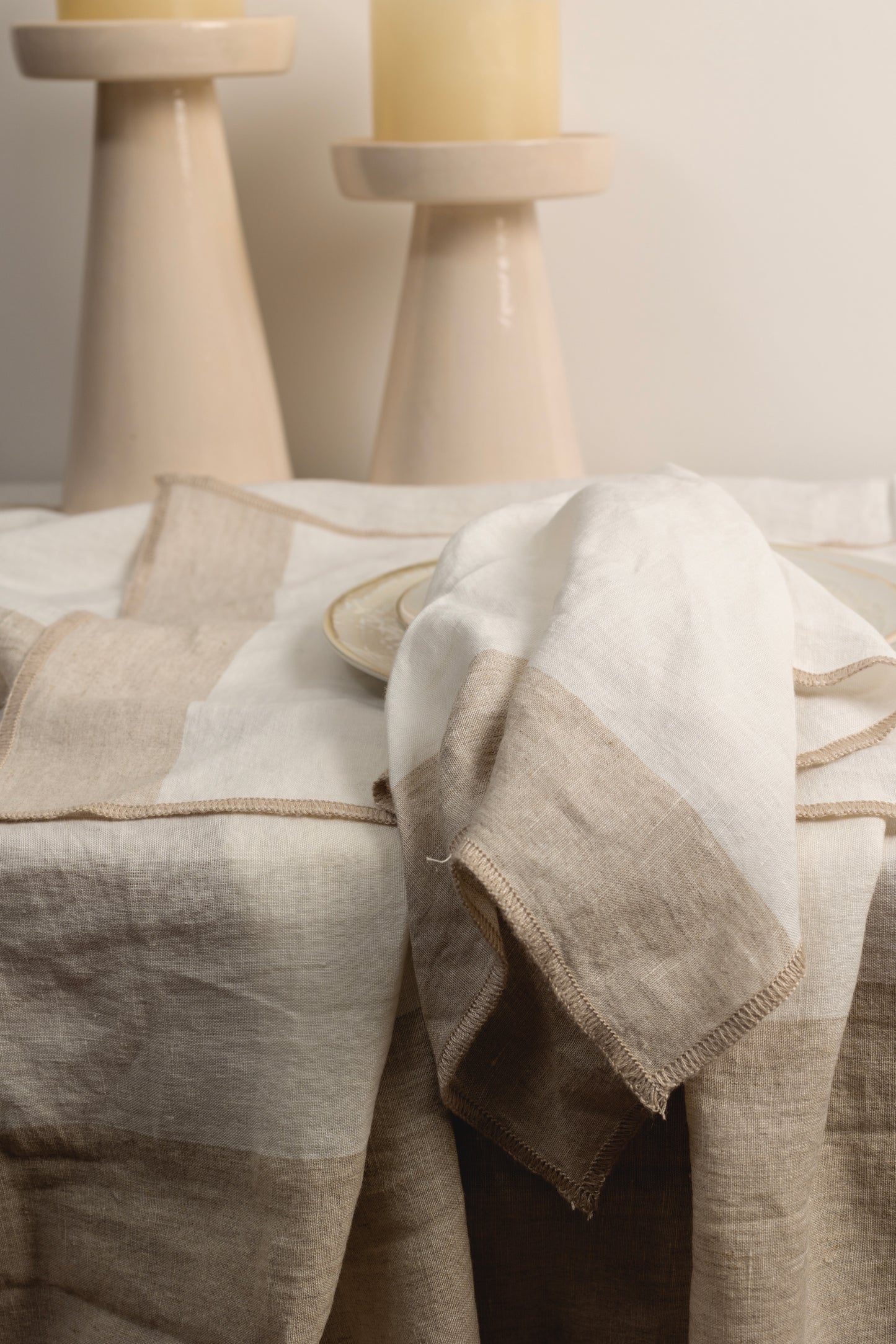 Mantel Lino Vainilla Off White