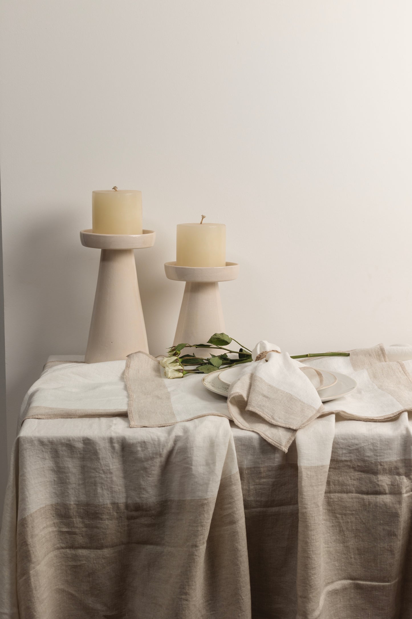 Mantel Lino Vainilla Off White