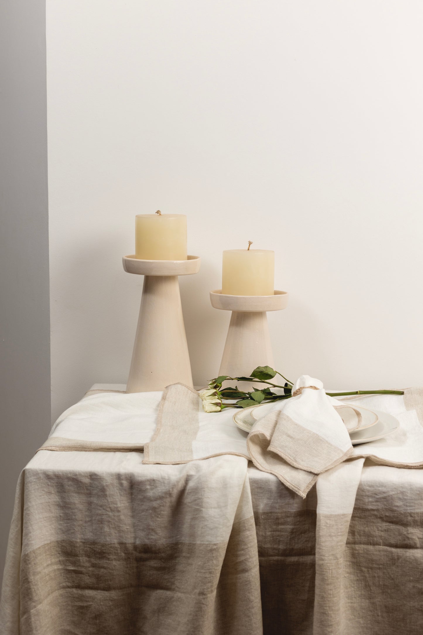 Mantel Lino Vainilla Off White