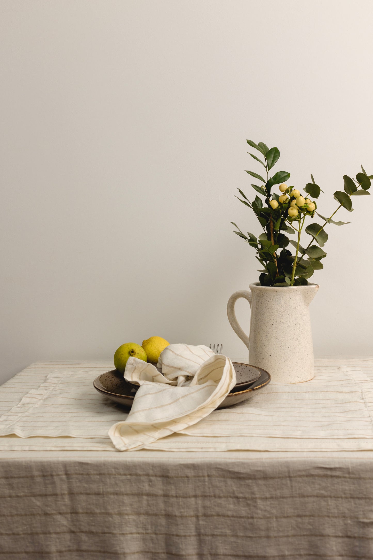 Mantel Lino Vainilla Off White