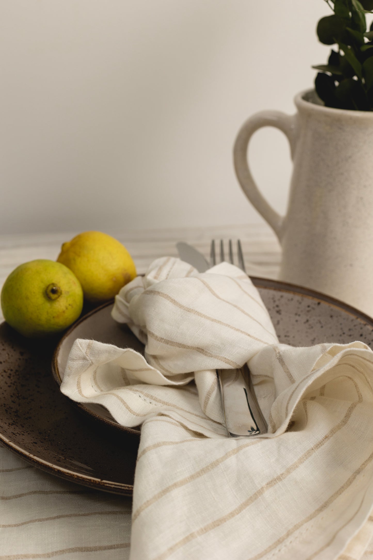 Mantel Lino Vainilla Off White