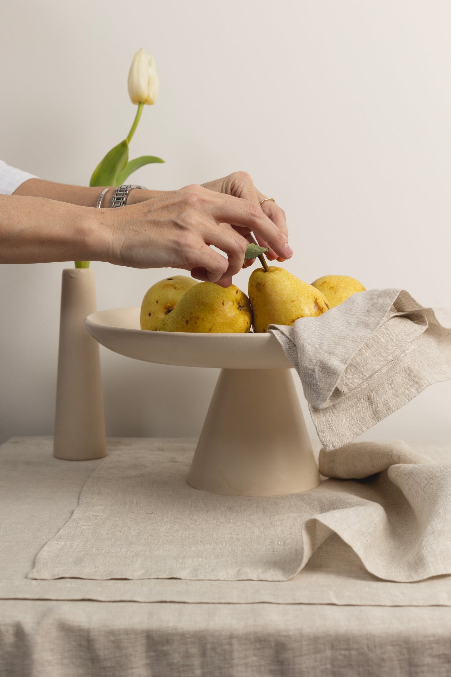 Mantel Lino Vainilla Off White