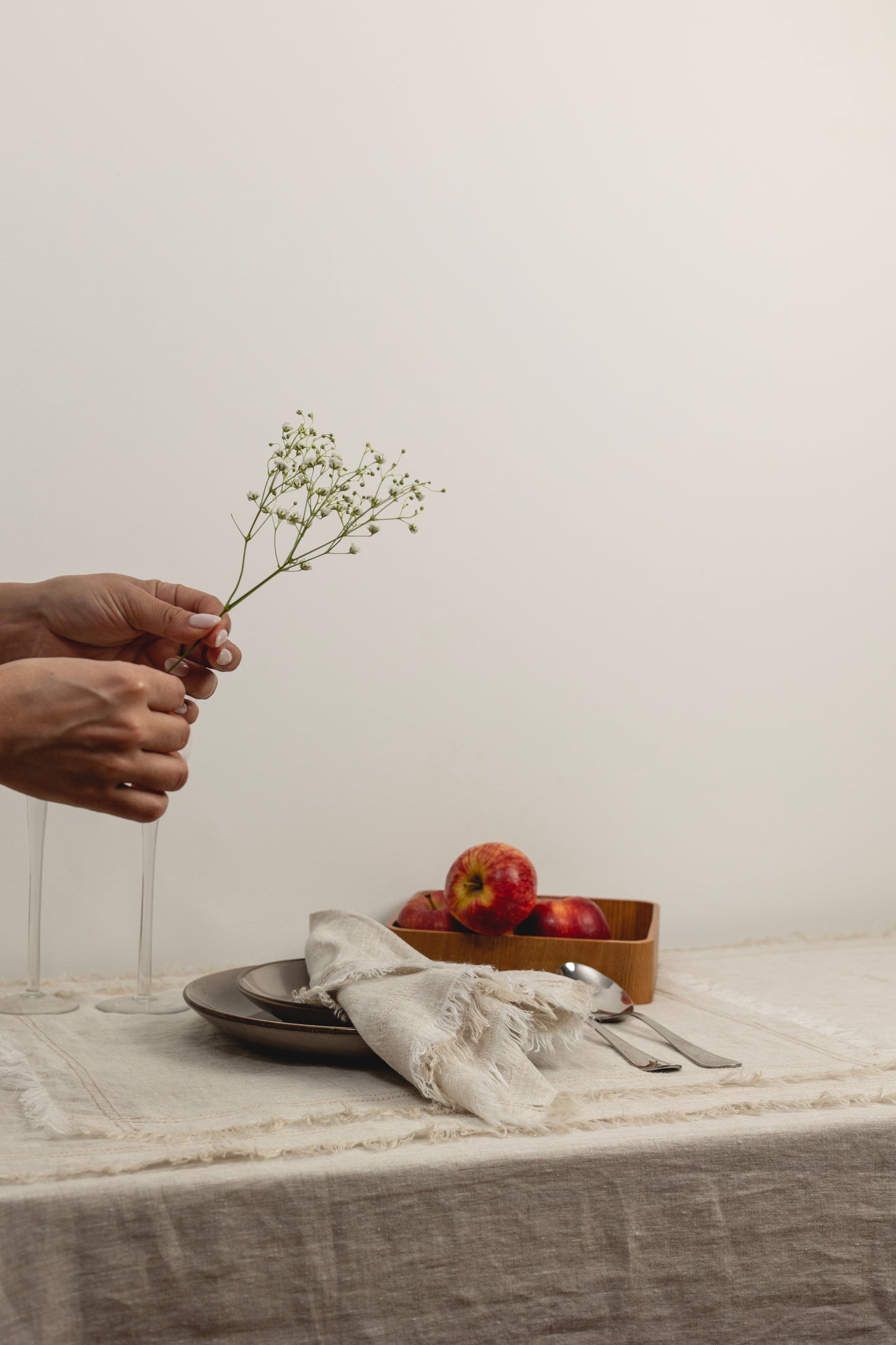 Mantel Lino Vainilla Off White