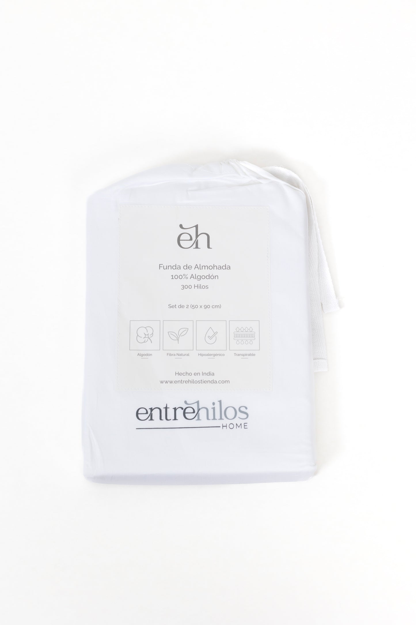 Set Funda de Almohada 100% Algodon 300 hilos