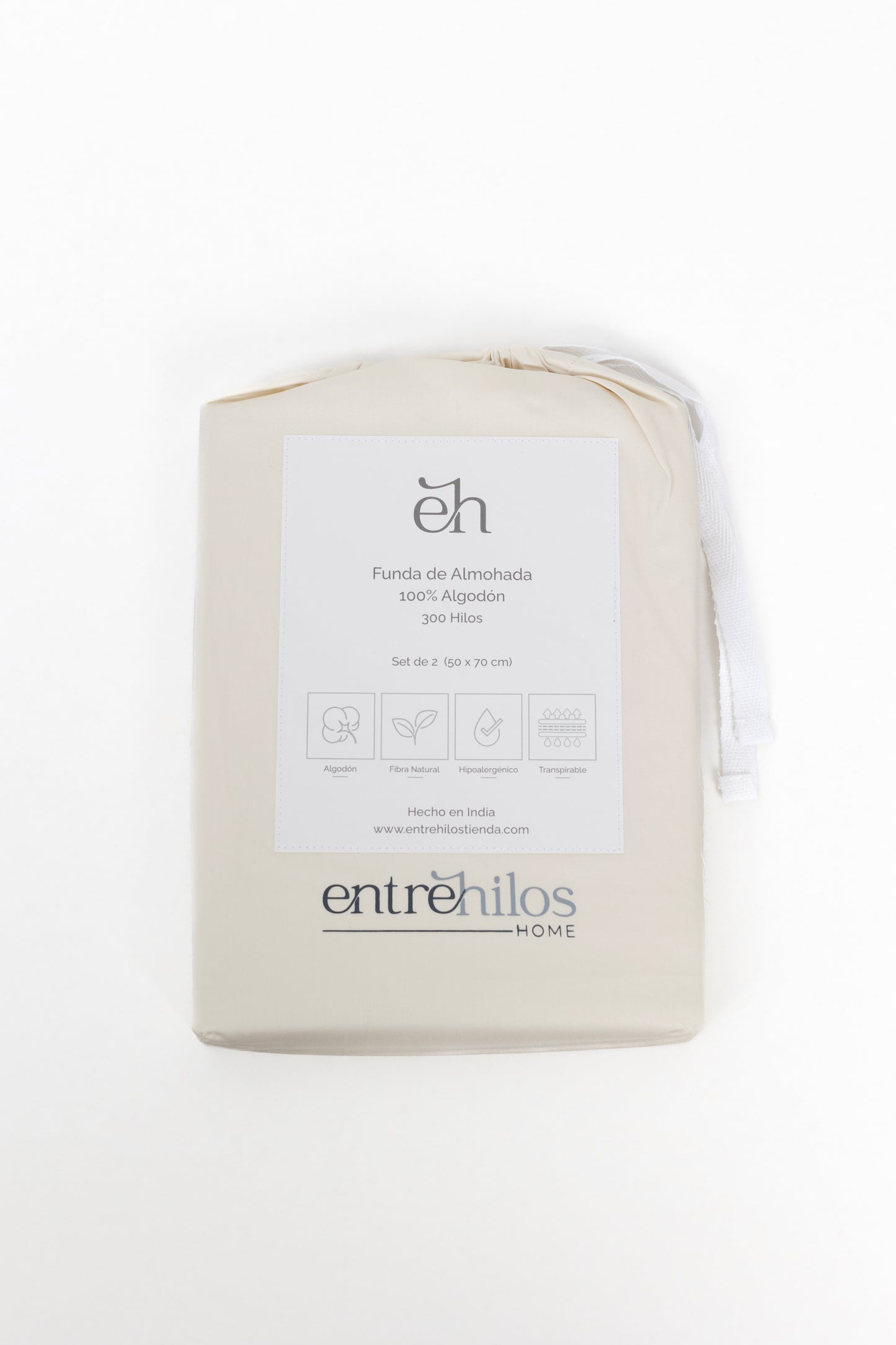 Set Funda de Almohada 100% Algodon 300 hilos