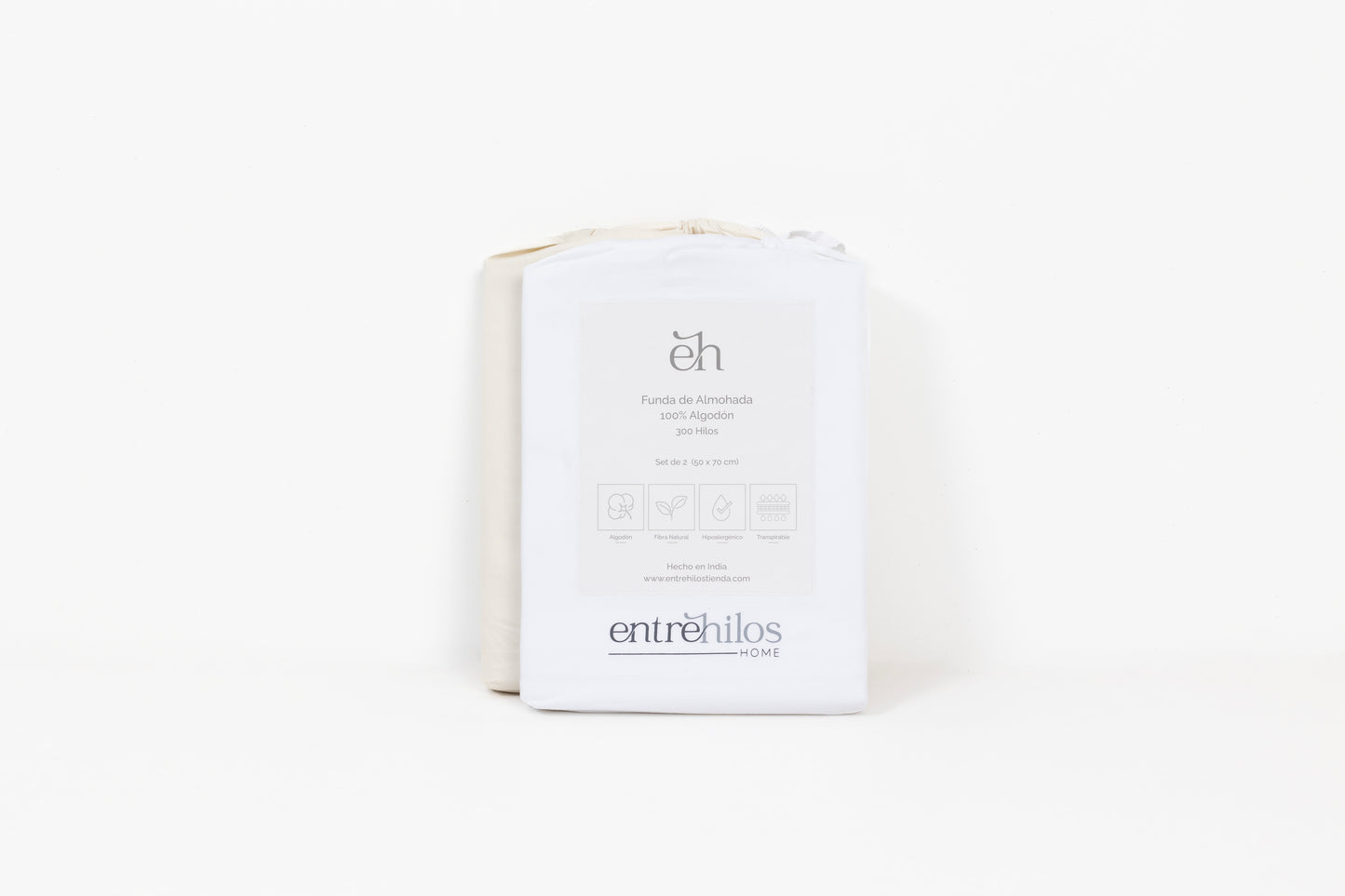 Set Funda de Almohada 100% Algodon 300 hilos