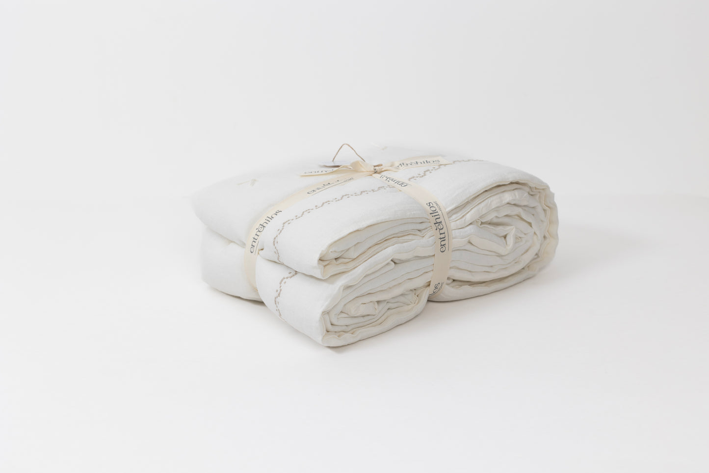 Piecera - Sofá Cover Lino Bordado Natural