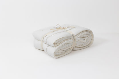 Piecera - Sofá Cover Lino Bordado Natural