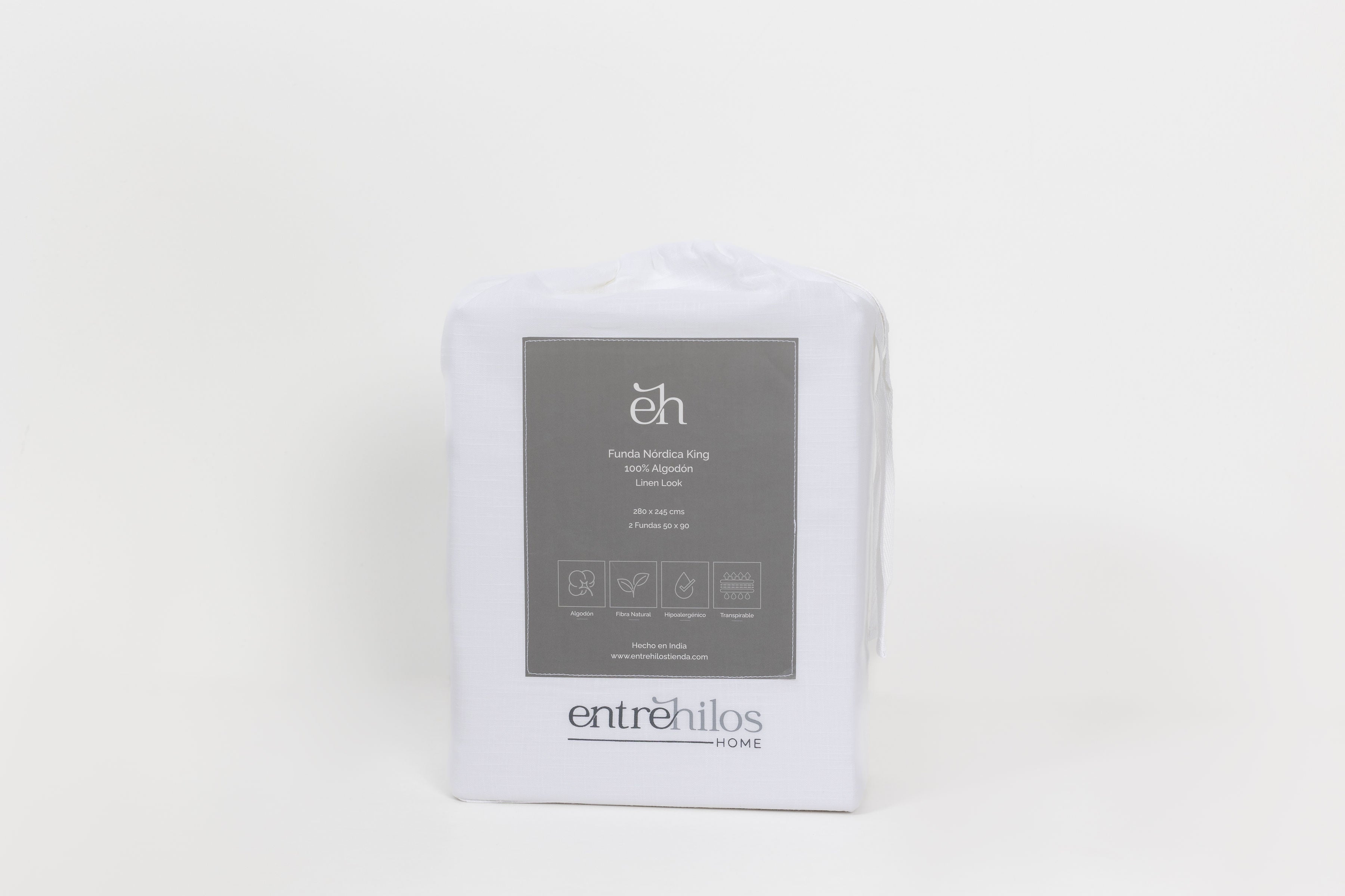 Set Funda Nórdica 100% Algodón Look Lino Queen