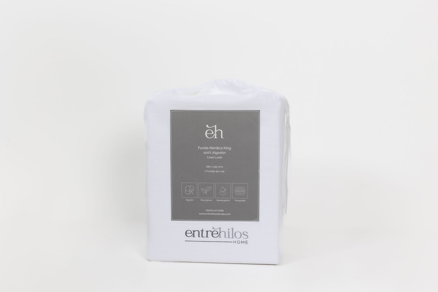 Set Funda Nórdica 100% Algodón Look Lino King -S King
